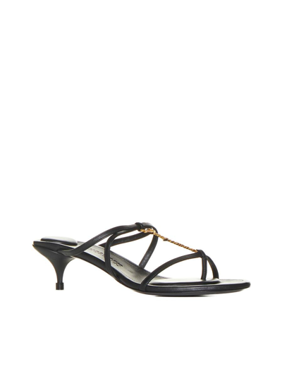 Shop Jacquemus Sandals In Black