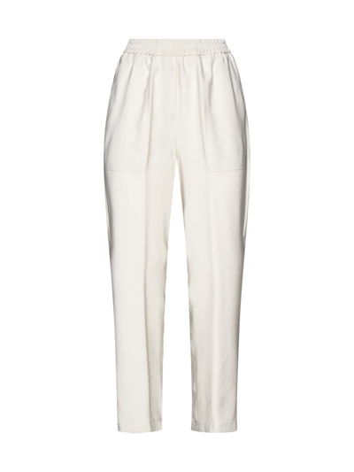 Shop Kaos Collection Trousers In Avorio