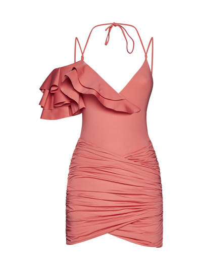 Shop Maygel Coronel Dresses In Tropical Pink