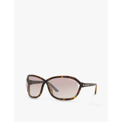 Tom Ford Womens Brown Tr001753 Fernanda Butterfly-frame Injected Sunglasses In Brown