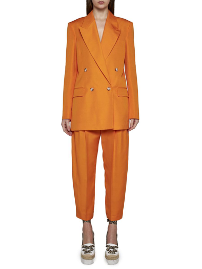 Shop Stella Mccartney Trousers In Bright Orange