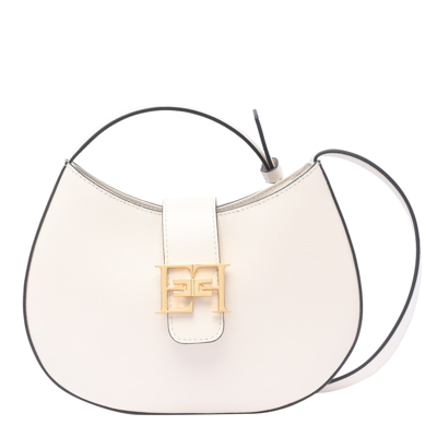 Shop Elisabetta Franchi Crossbody Bag In White