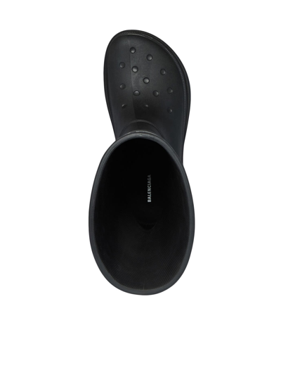 Shop Balenciaga Crocs Boot Rubber Crocs In Black