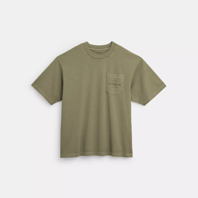 Shop Coach Pocket T-shirt In Green