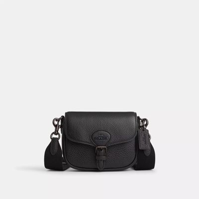 Shop Coach Amelia Small Saddle Bag In Black