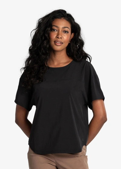 Shop Lole Olivie Short Sleeve Shirt In Black