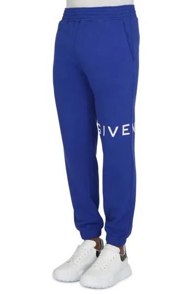 Givenchy Logo-print Track Pants In Blue