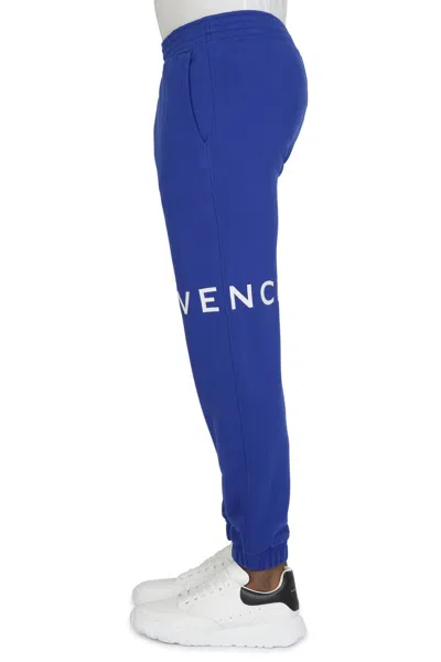 Givenchy Logo-print Track Pants In Blue