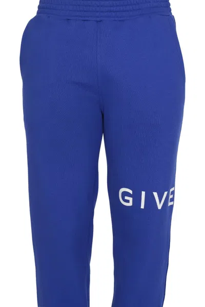 Givenchy Logo-print Track Pants In Blue