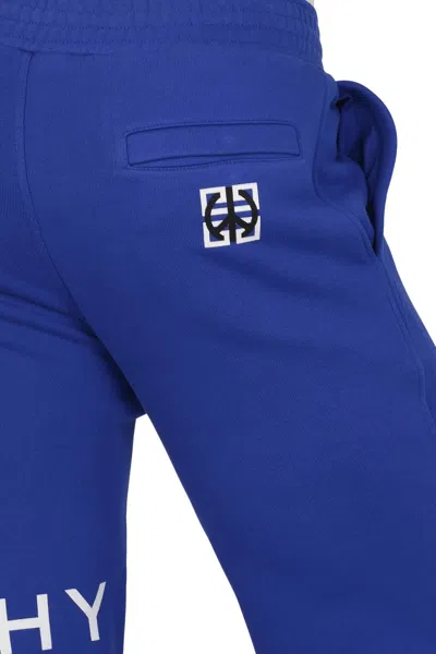 Givenchy Logo-print Track Pants In Blue