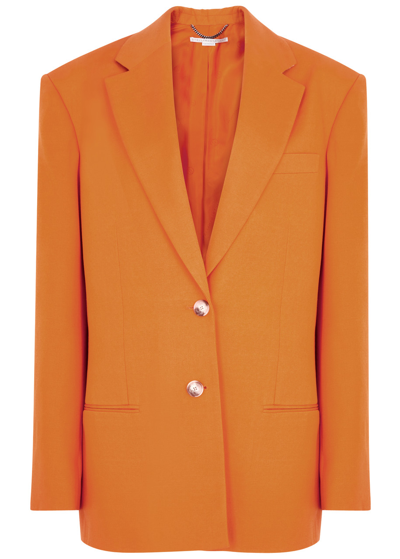Shop Stella Mccartney Oversized Single-breasted Blazer In Orange