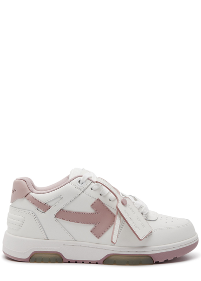 Shop Off-white Out Of Office Leather Sneakers In White And Pink