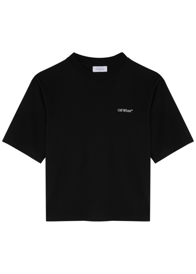 Shop Off-white X-ray Arrows Logo Cotton T-shirt In Black