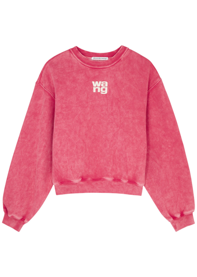 Shop Alexander Wang T Alexanderwang. T Logo Jersey Sweatshirt In Pink