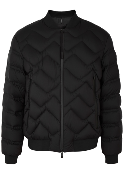 Shop Moncler Ubac Quilted Shell Jacket In Black