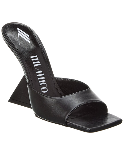 Shop Attico The  Cheope Leather Mule In Black
