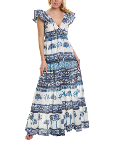 Shop Garrie B Yulia Maxi Dress In Blue