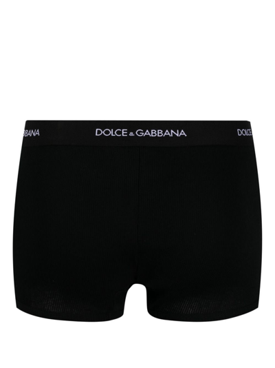 Shop Dolce & Gabbana Boxer Logo In Black  