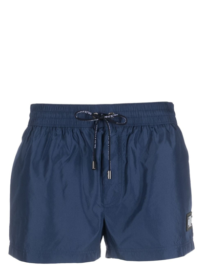 Shop Dolce & Gabbana Beach Shorts In Blue