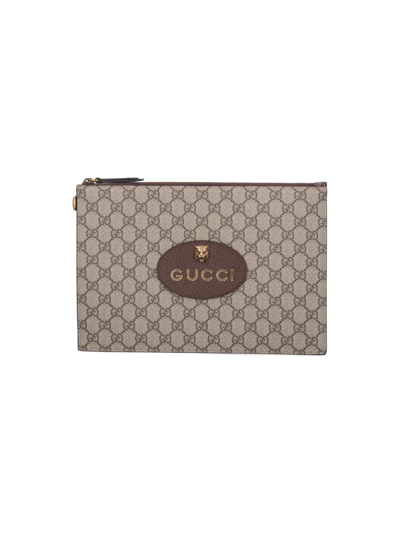 Shop Gucci "neo Vintage" Pouch In Brown