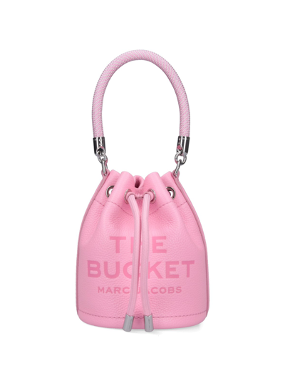Shop Marc Jacobs Mini Bag "the Leather Bucket" In Pink