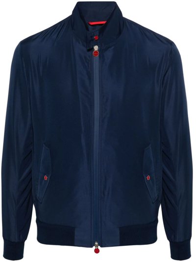 Shop Kiton `cima` Padded Jacket In Blue