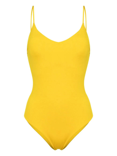 Shop Fisico One-piece Swimsuit In Yellow
