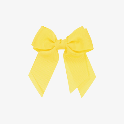 Shop Abel & Lula Girls Yellow Bow Hair Clip (12cm)