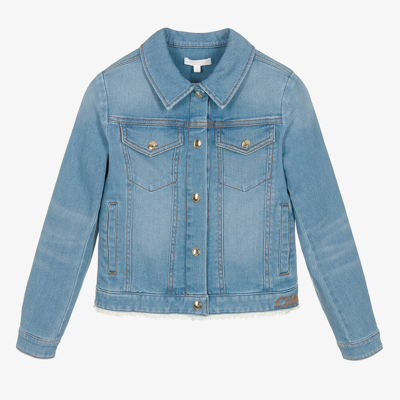 Shop Chloé Teen Girls Blue Denim Jacket