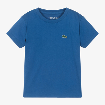 Shop Lacoste Blue Ultra Dry T-shirt
