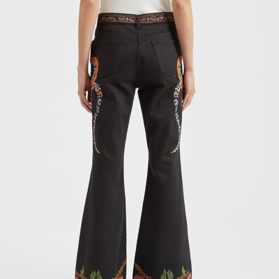 Shop La Doublej Superflare Jeans In Eve Black