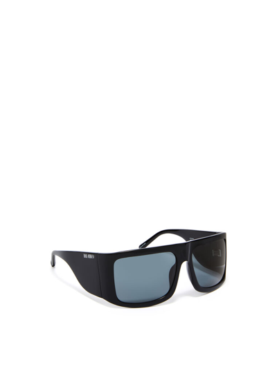 Attico X Linda Farrow Andre Rectangular Sunglasses In Mastic/gold/green