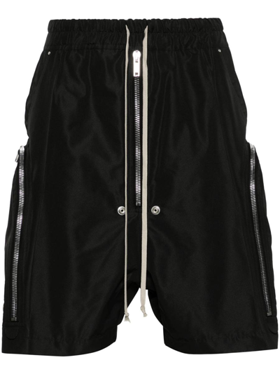 Shop Rick Owens Shorts With Zip In Black