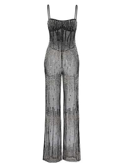 Shop Retroféte Women's Adelynne Jumpsuit In Black Silver