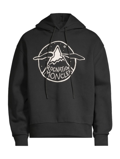 Shop Moncler Genius Men's Moncler X Roc Nation Designed By Jay-z Logo Hoodie In Black