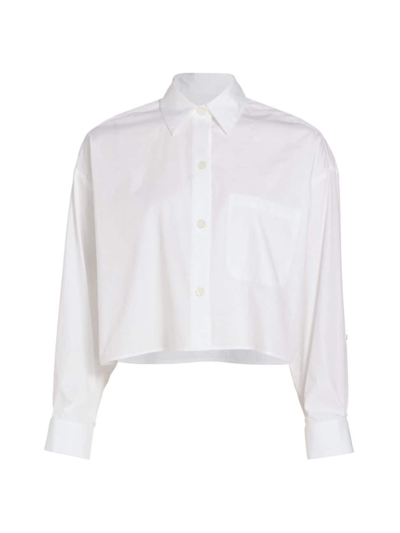 Shop Twp Women's Soon To Be Ex Crop Shirt In White
