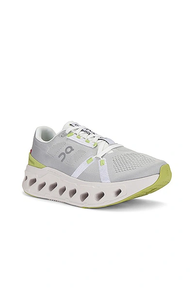 On Cloudeclipse Mesh Running Sneakers In White & Sand