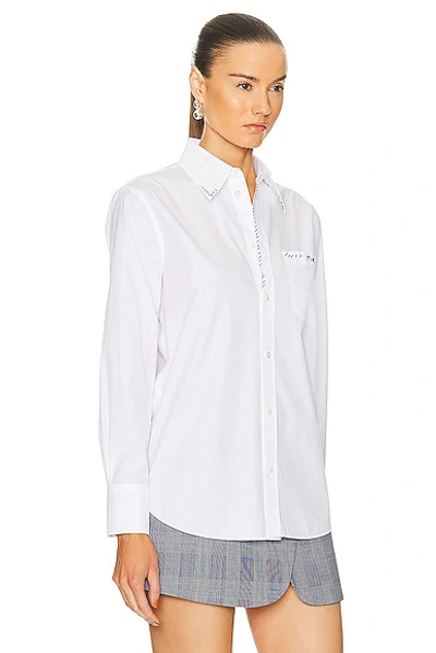 Shop Marni Cotton Poplin Shirt In Lilly White