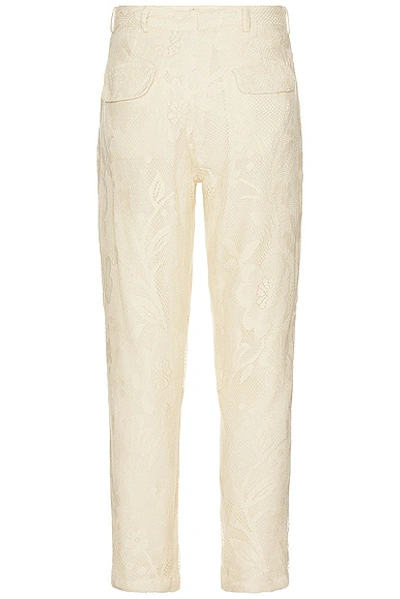 Shop Harago Lace Pants In Off White