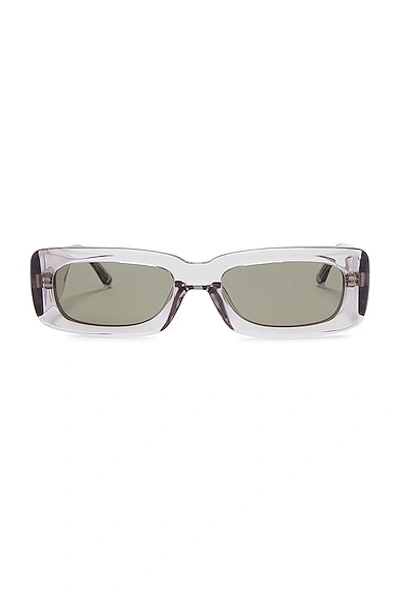 Shop Attico Mini Marfa Sunglasses In Smoke  Silver  & Brown
