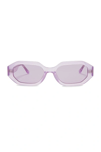 Shop Attico Irene Sunglasses In Pink & Silver