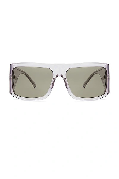 Shop Attico Andre Sunglasses In Smoke  Silver  & Brown