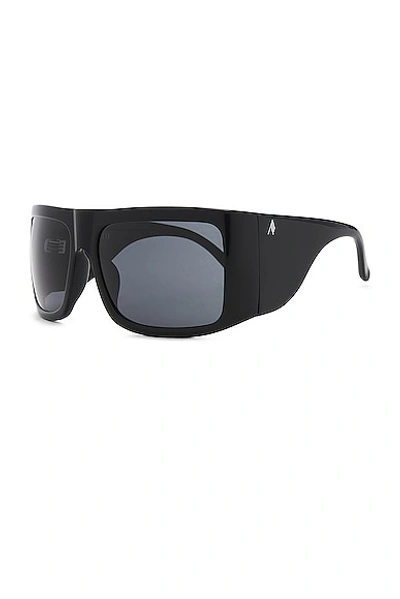 Shop Attico Andre Sunglasses In Black  Silver  & Grey