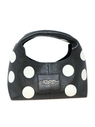 Shop Marc Jacobs Black And White Leather The Mini Sack Bag