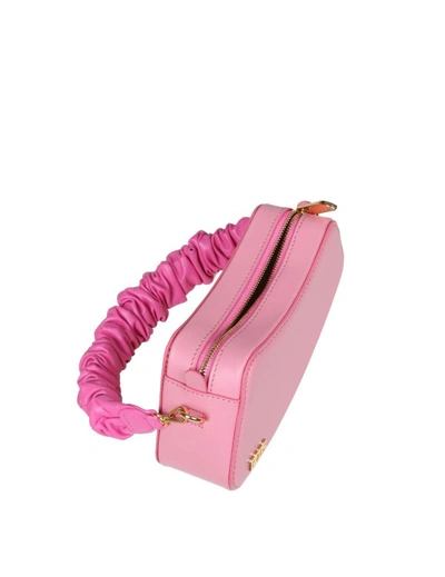 Shop Gcds Comma Shoulder Bag In Pink Leather