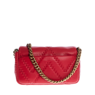 Shop Marc Jacobs The Quilted Leather J Marc Mini Bag In Red