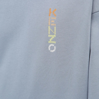 Shop Kenzo Oversize Logo Sweatshirt In Grey