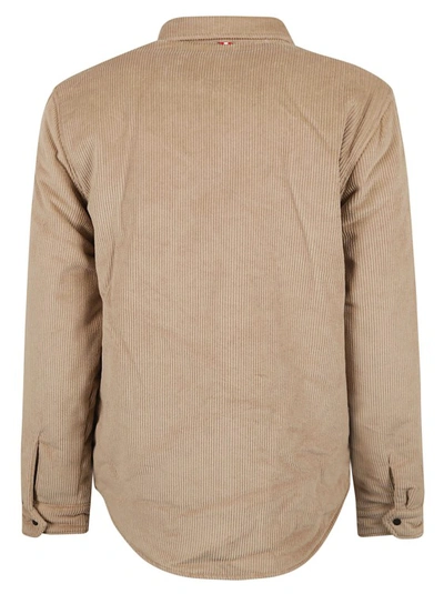 Shop Mc2 Saint Barth Beige Cotton Corduroy Shirt In Brown