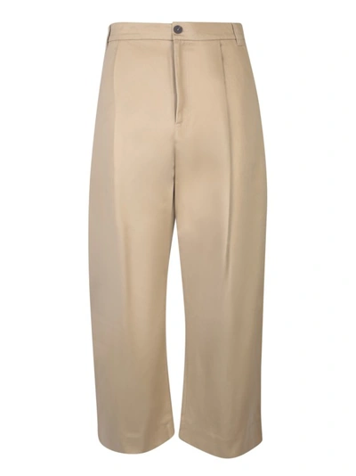 Shop Studio Nicholson Beige Cotton Trousers In Neutrals