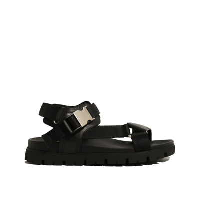 Shop Prada Sport Sandals In Black